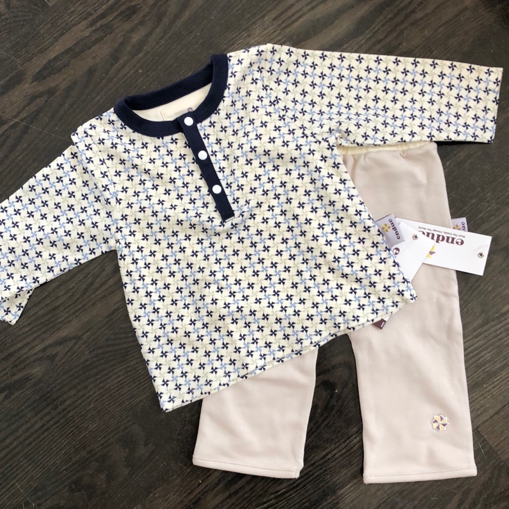 6-12 month never worn endue organic outfit